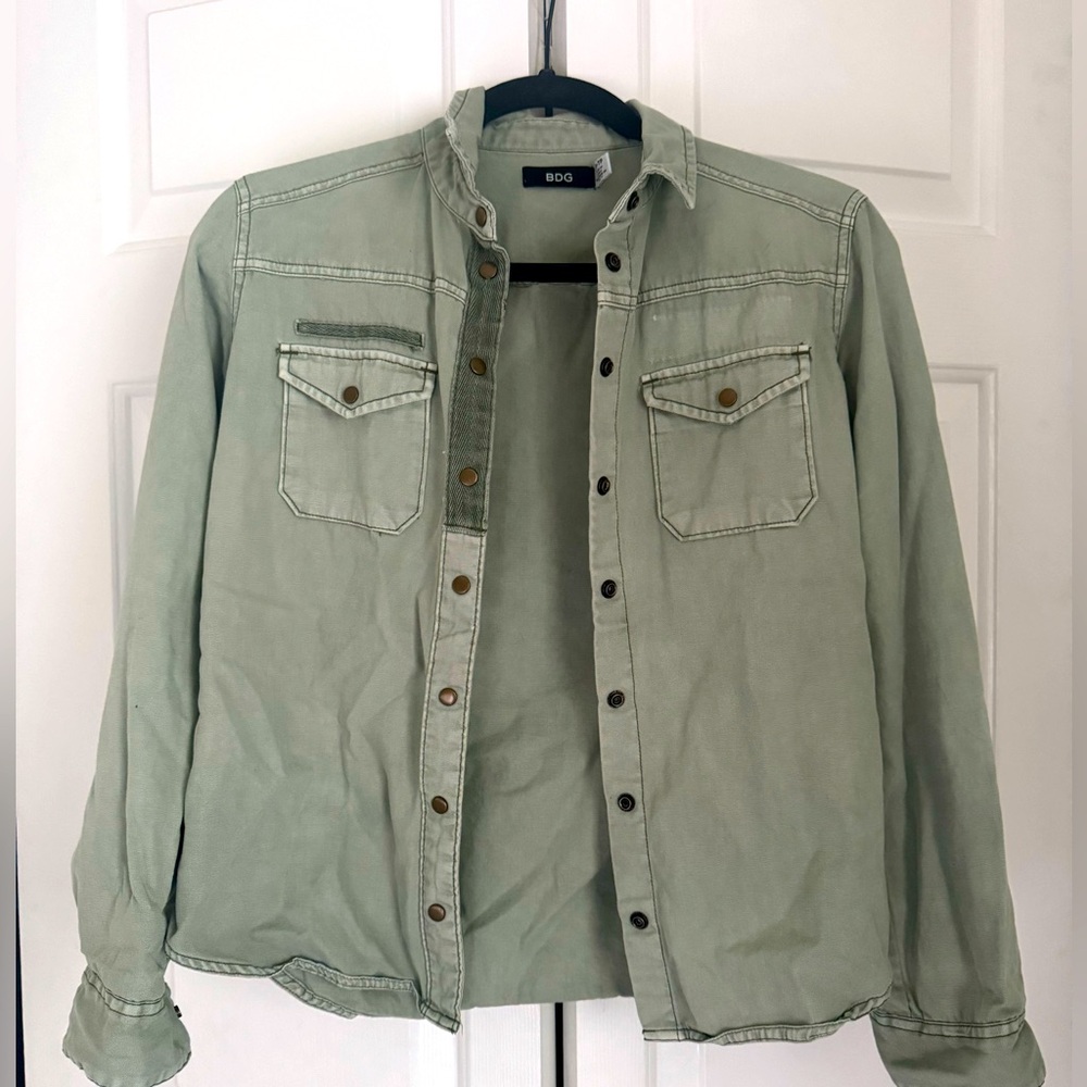 BDG Sage Green Casual Shirt